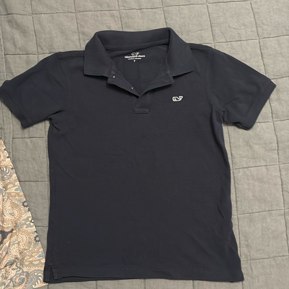 Vineyard Vines Kids Navy Blue Polo Shirt